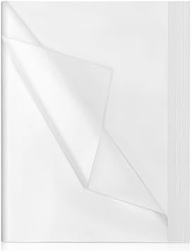 100 Hojas de Papel de Seda Blanco, 50 x 70 cm Papel Seda Blanco Papel Seda para Envolver, Bricolaje, Decoración, Bodas, Cumpleaños, Navidad